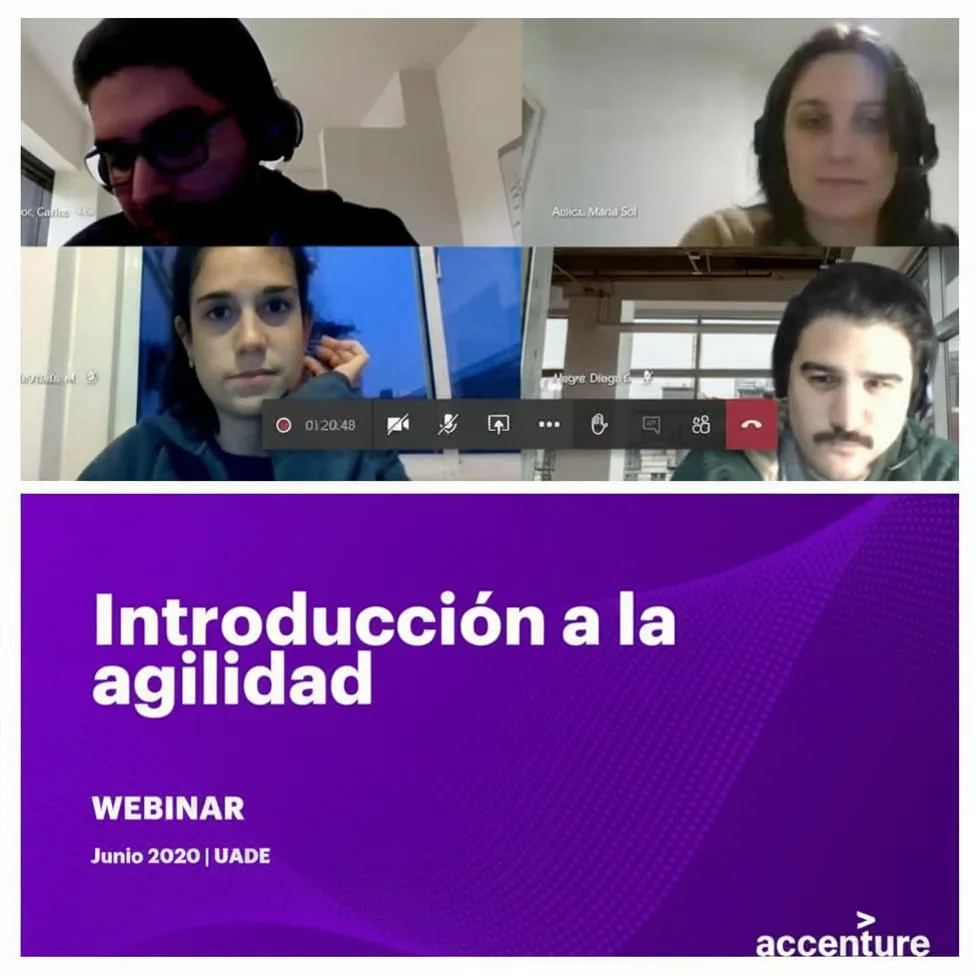 Webinar de introducción a la agilidad con equipo distribuido de Accenture